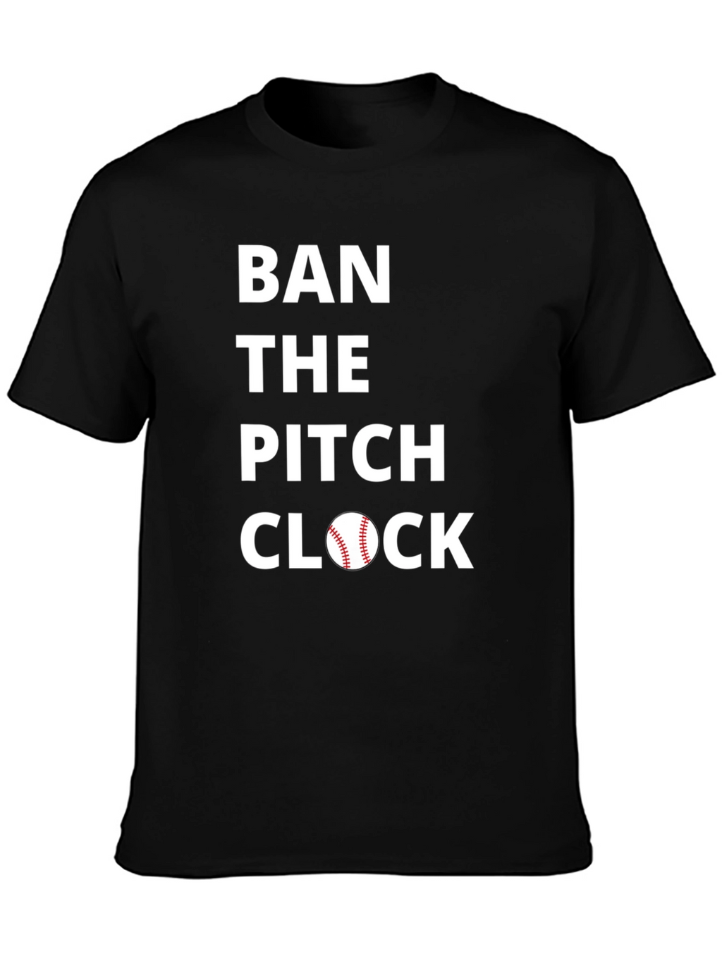 Ban the Pitch Clock Baseball Tee