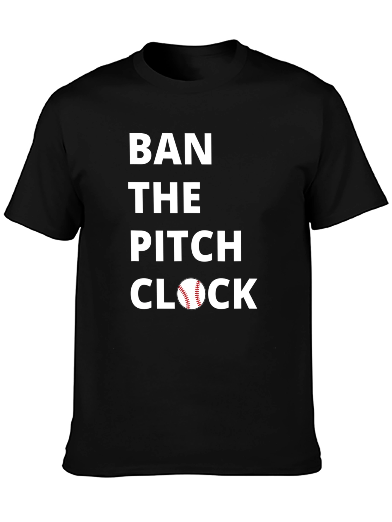 Ban the Pitch Clock Baseball Tee