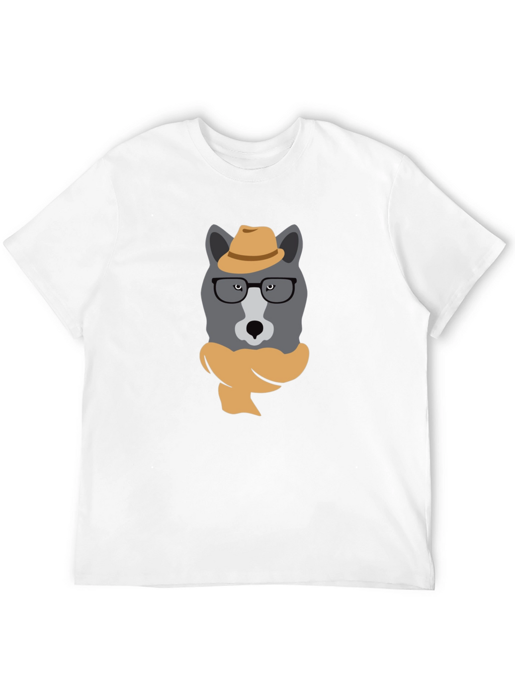 Hipster Wolf Graphic T-Shirt