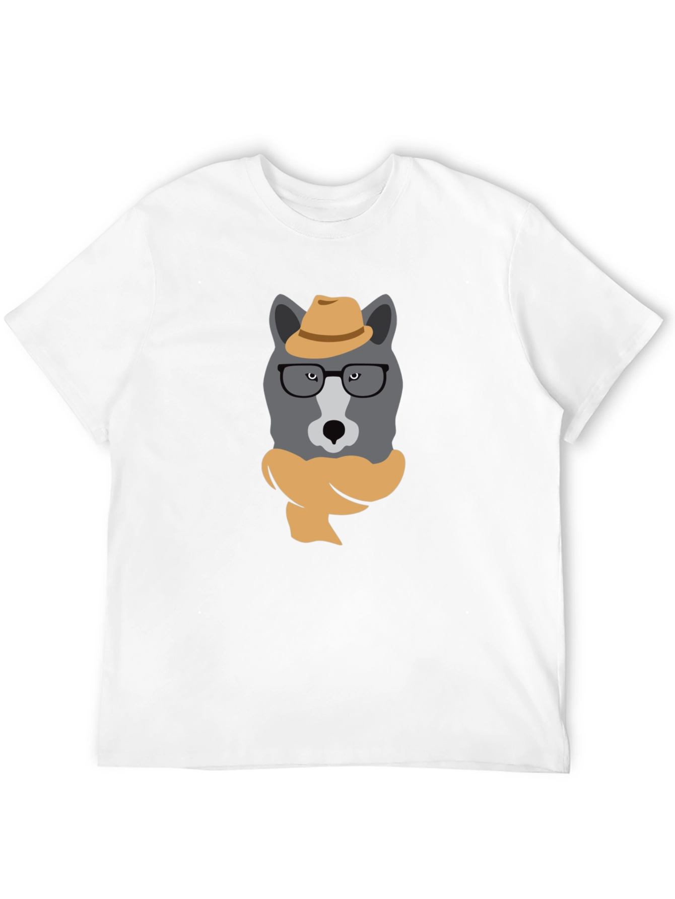 Hipster Wolf Graphic T-Shirt