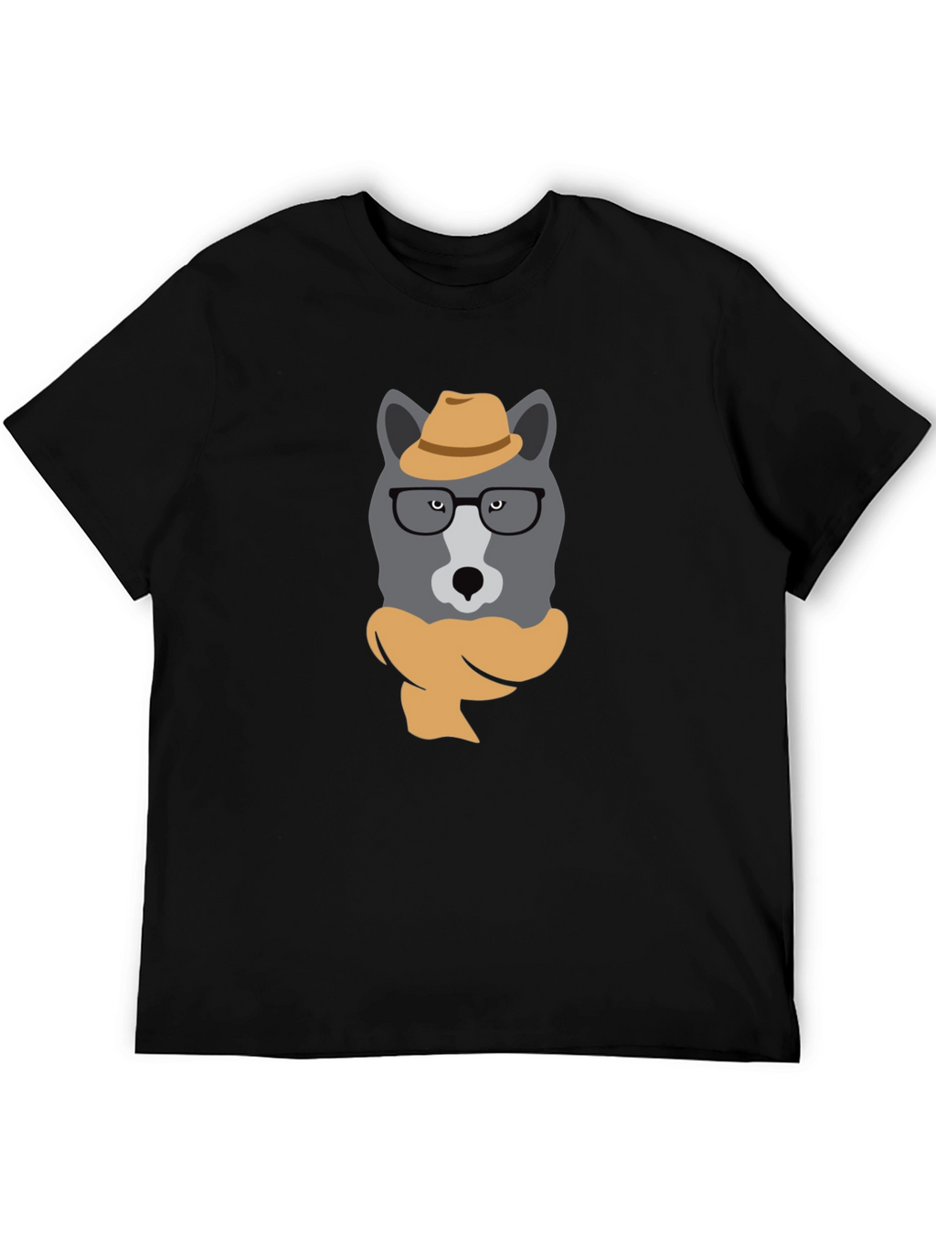 Hipster Wolf Graphic T-Shirt