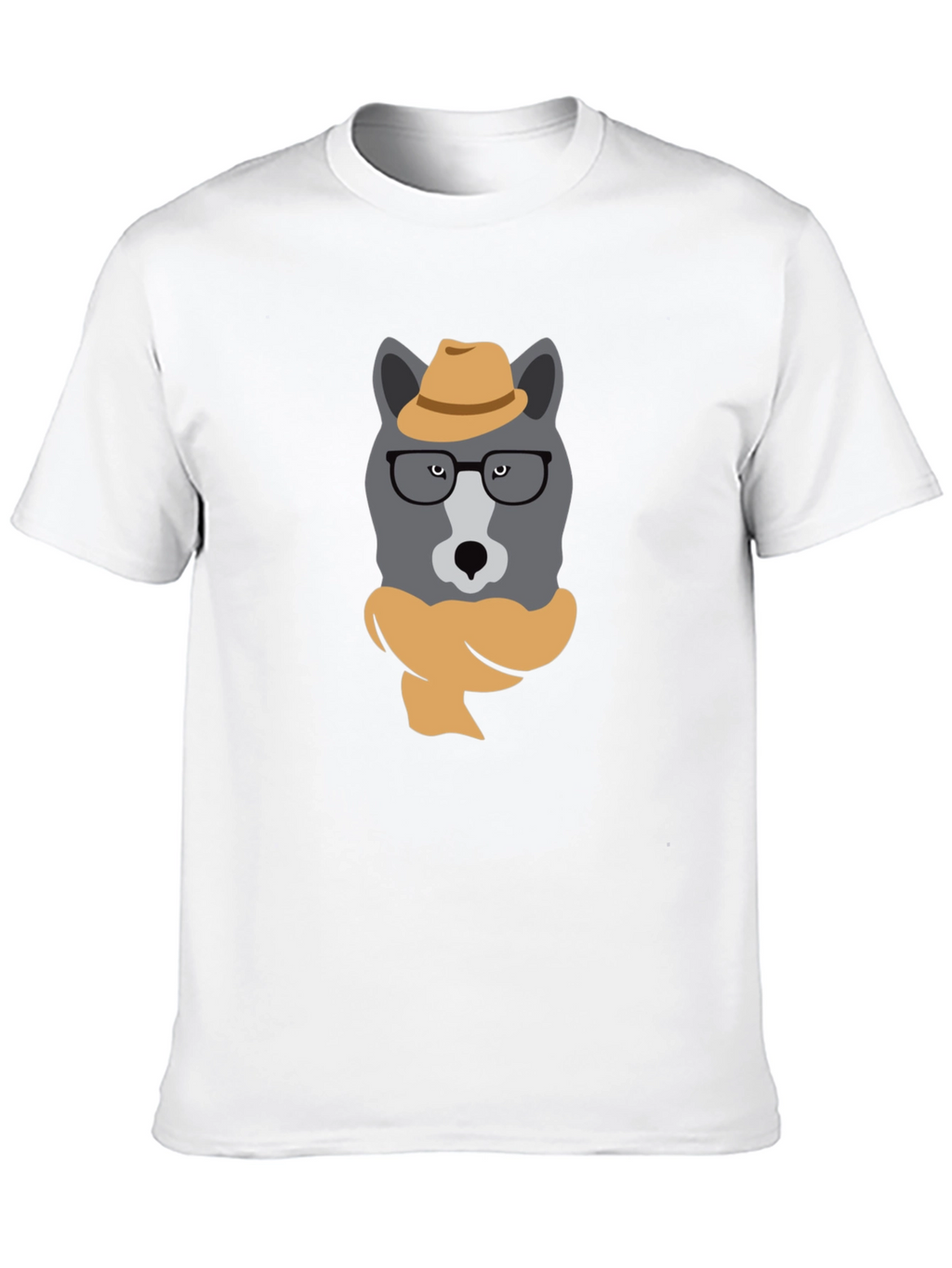 Hipster Wolf Graphic T-Shirt