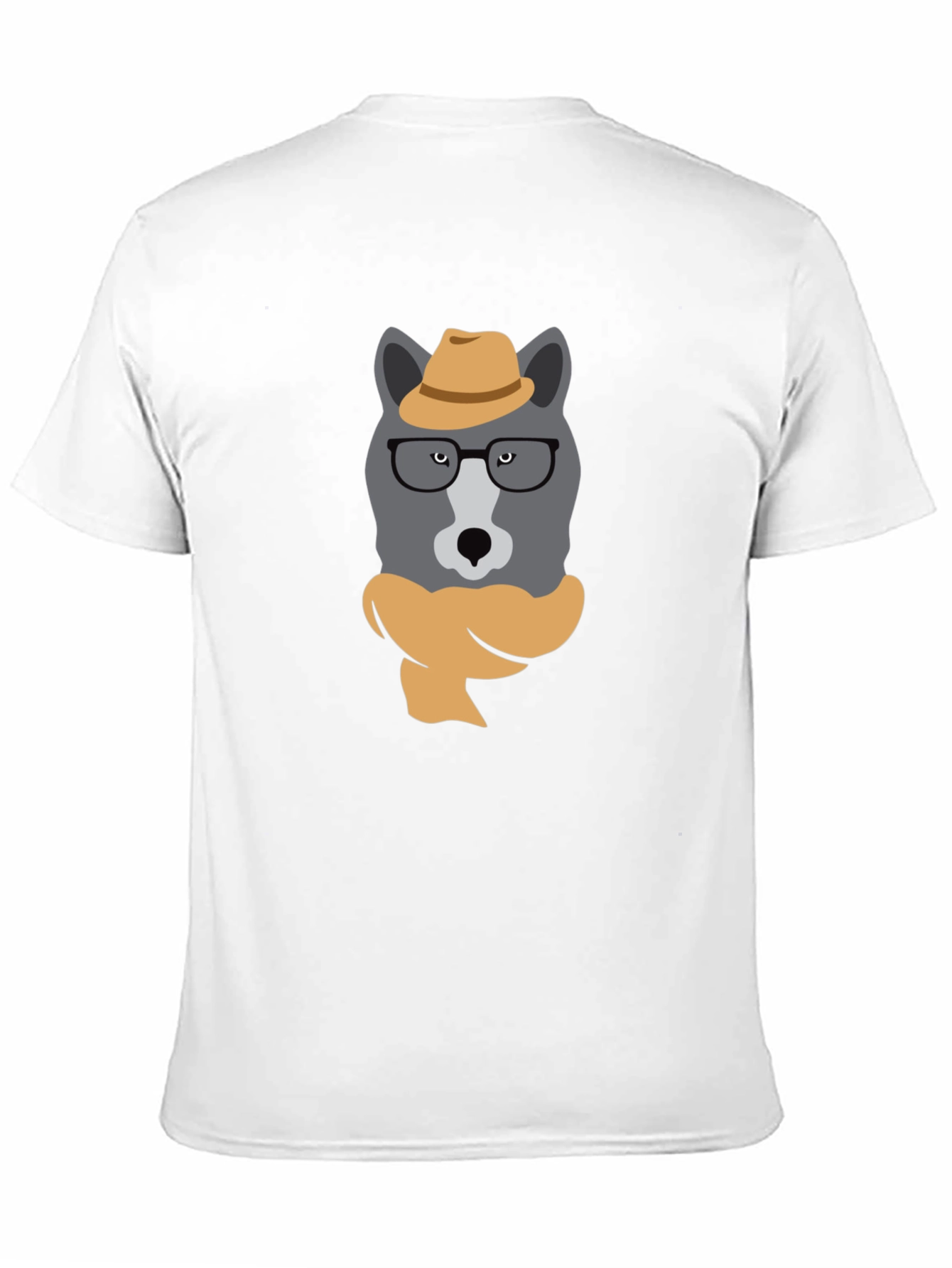 Hipster Wolf Graphic T-Shirt