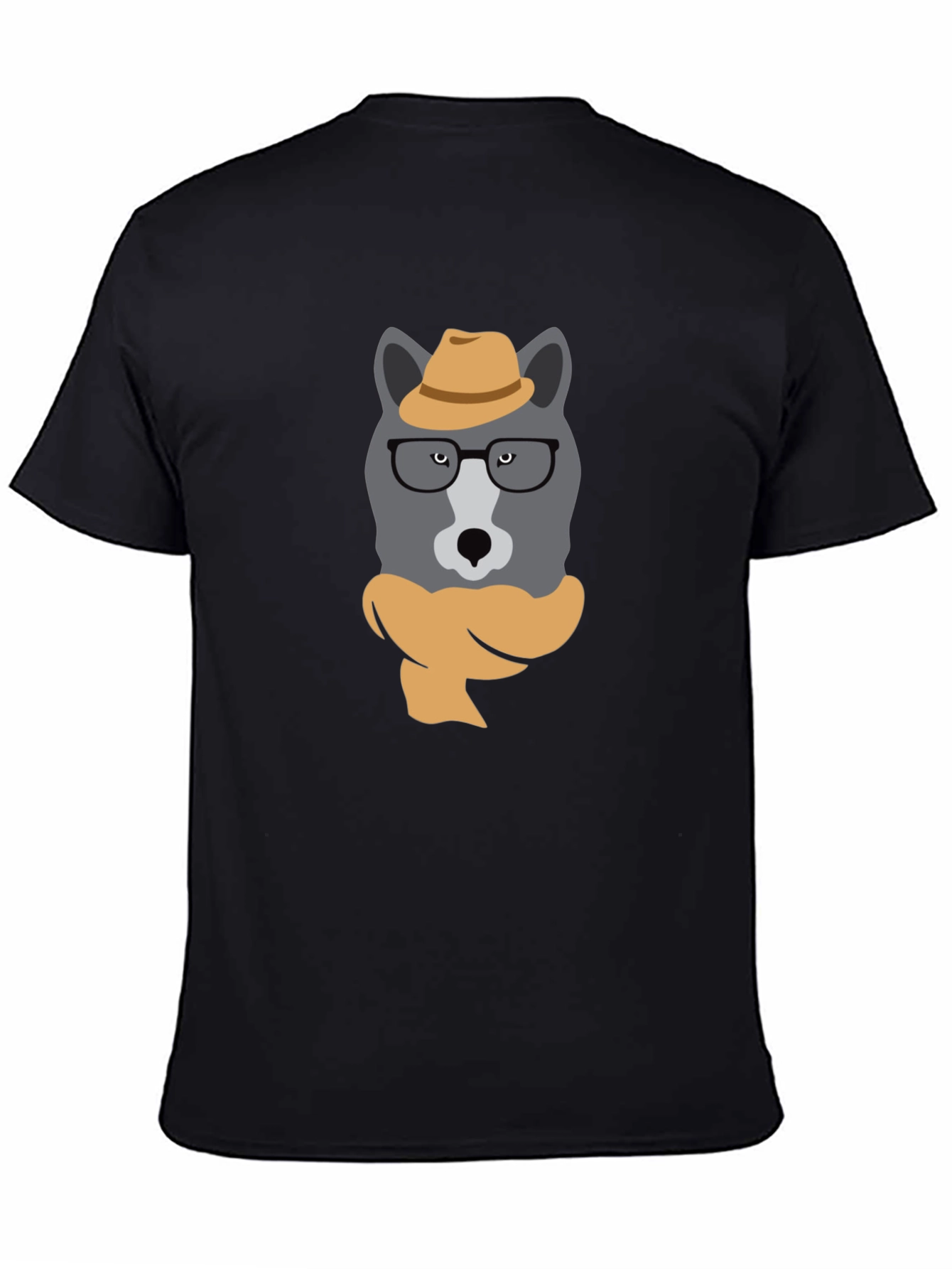 Hipster Wolf Graphic T-Shirt