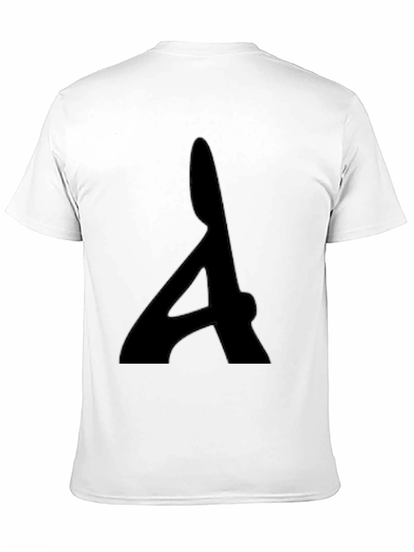 Mens Black T-Shirt with Bold Letter Graphic