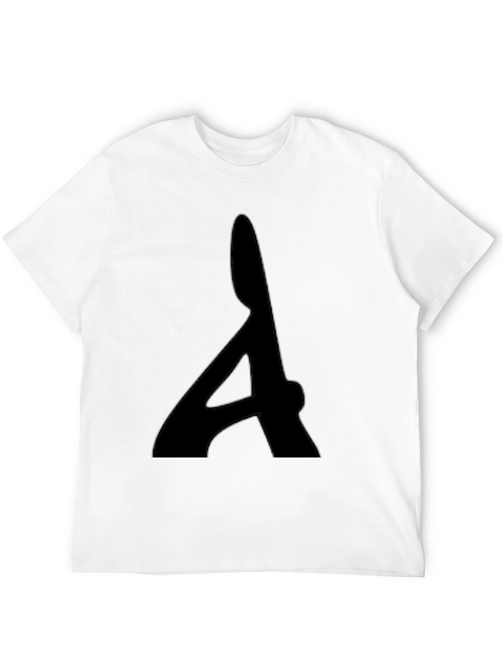 Mens Black T-Shirt with Bold Letter Graphic