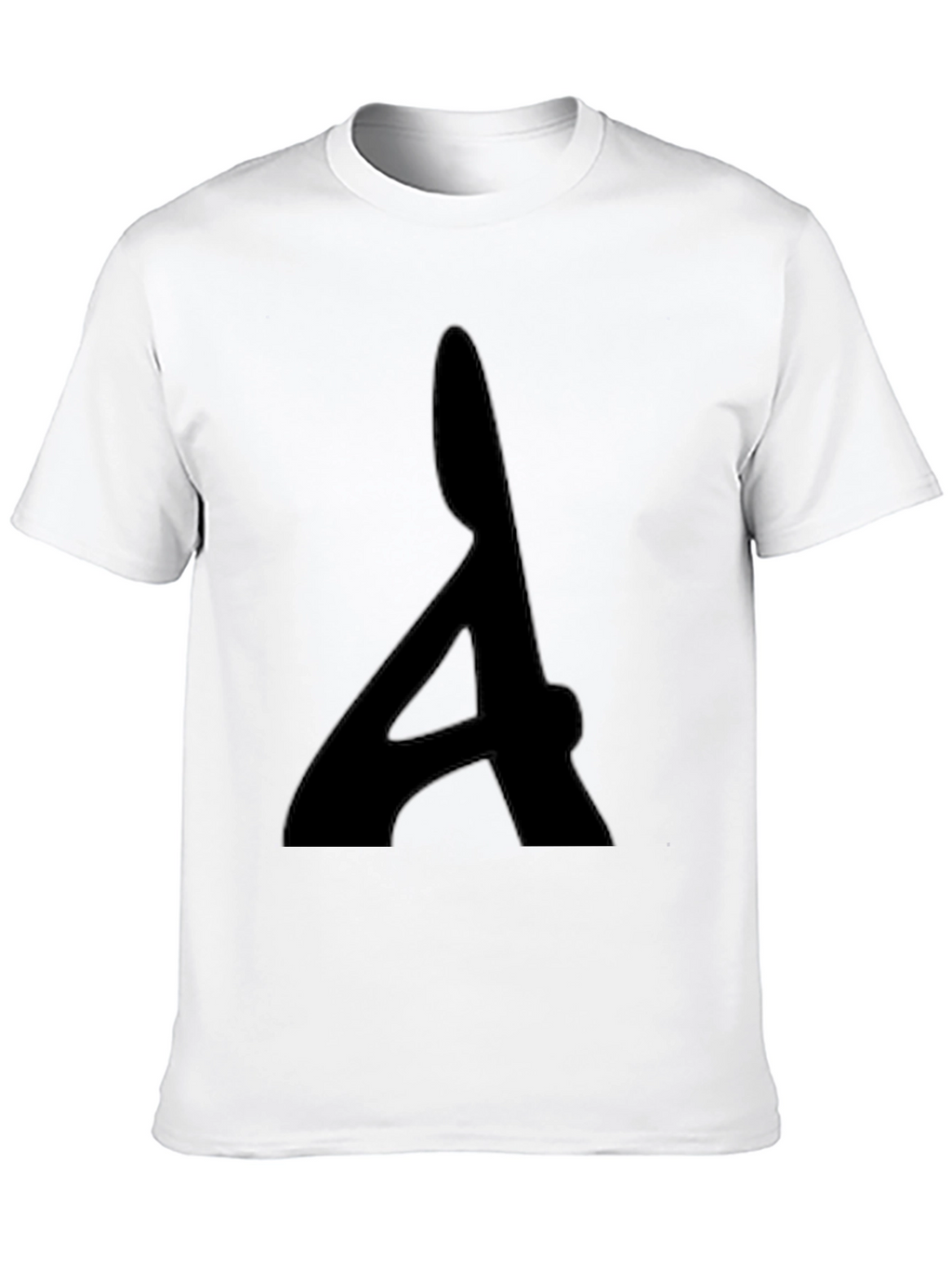 Mens Black T-Shirt with Bold Letter Graphic