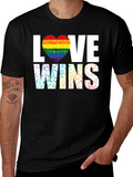 Love Wins Pride Rainbow Heart T-Shirt