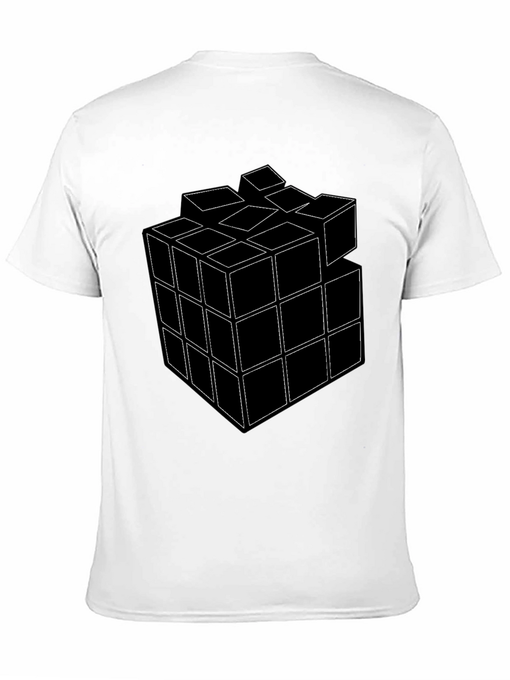 Rubiks Cube Graphic T-Shirt - Black Cotton Tee