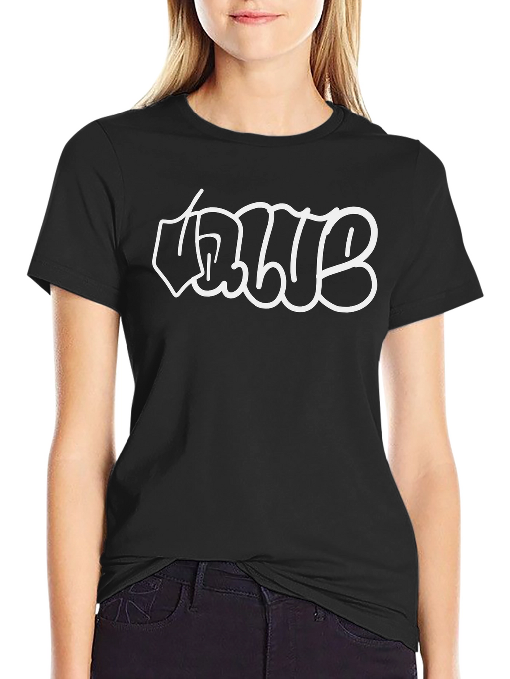 Graphic Print Tee - Urban Style Black T-Shirt