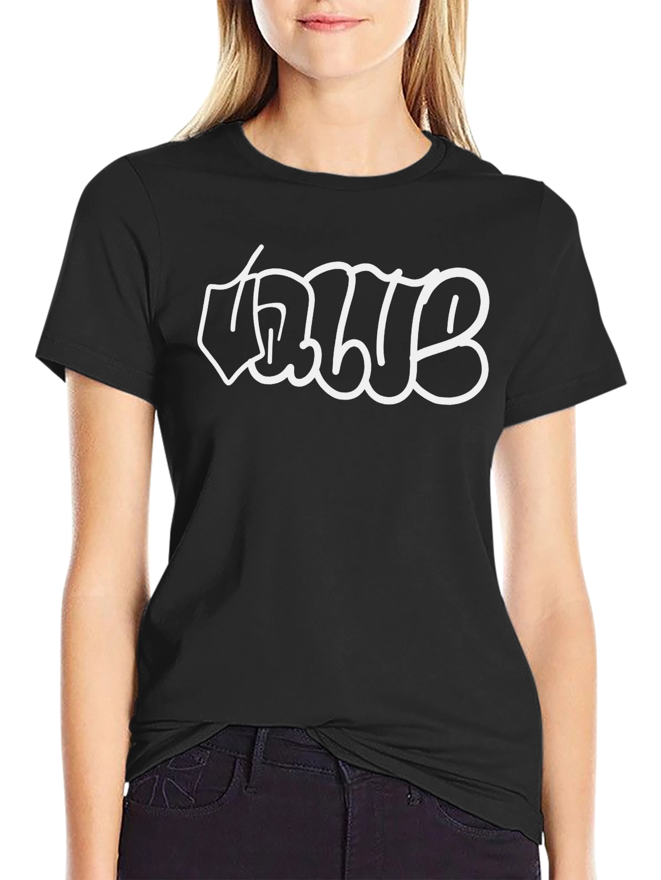 Graphic Print Tee - Urban Style Black T-Shirt