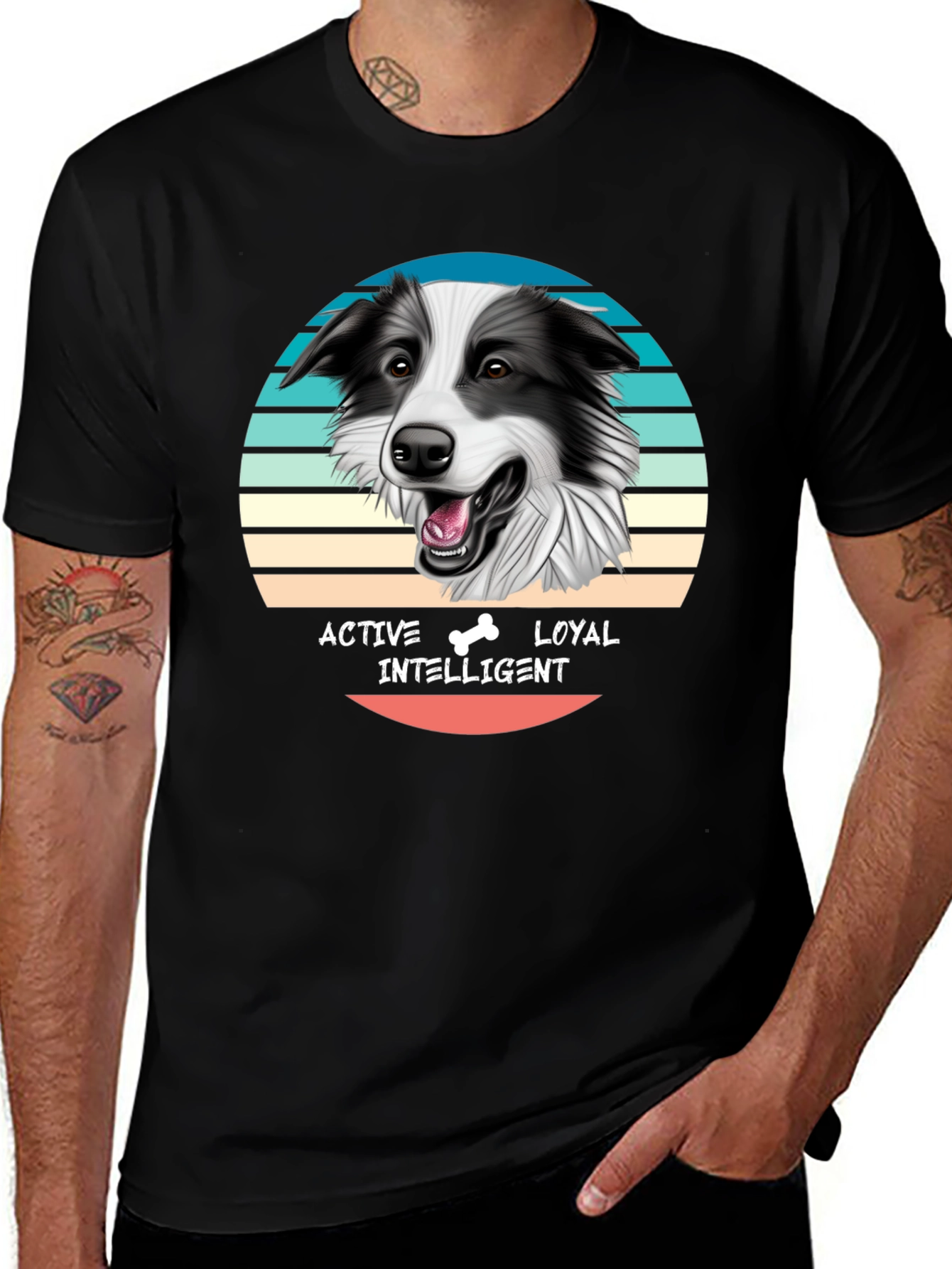 Border Collie T-Shirt - Active Loyal Intelligent Dog Tee