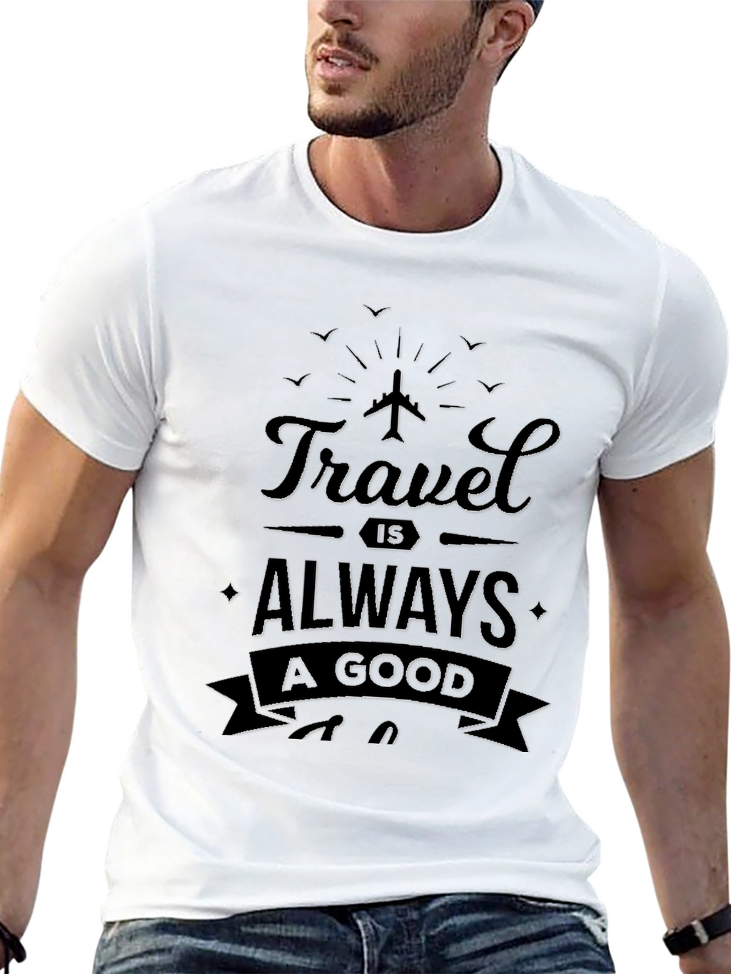 Travel is Always A Good Idea Black T-Shirt