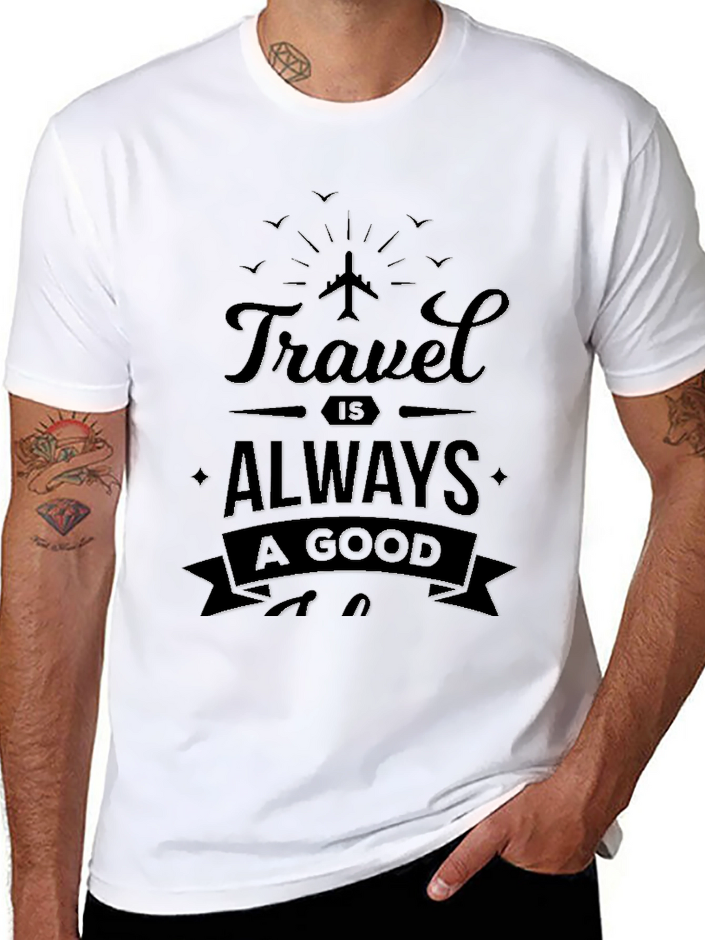 Travel is Always A Good Idea Black T-Shirt