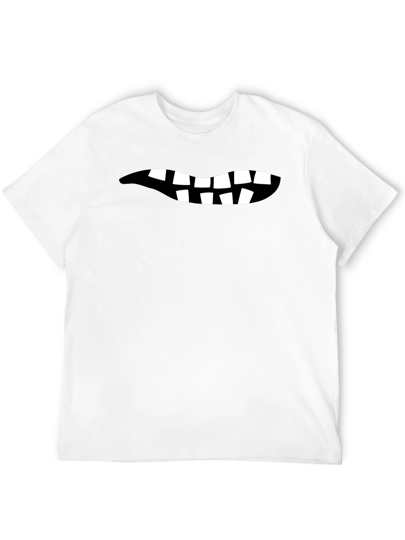 Funny Teeth Graphic Black T-Shirt