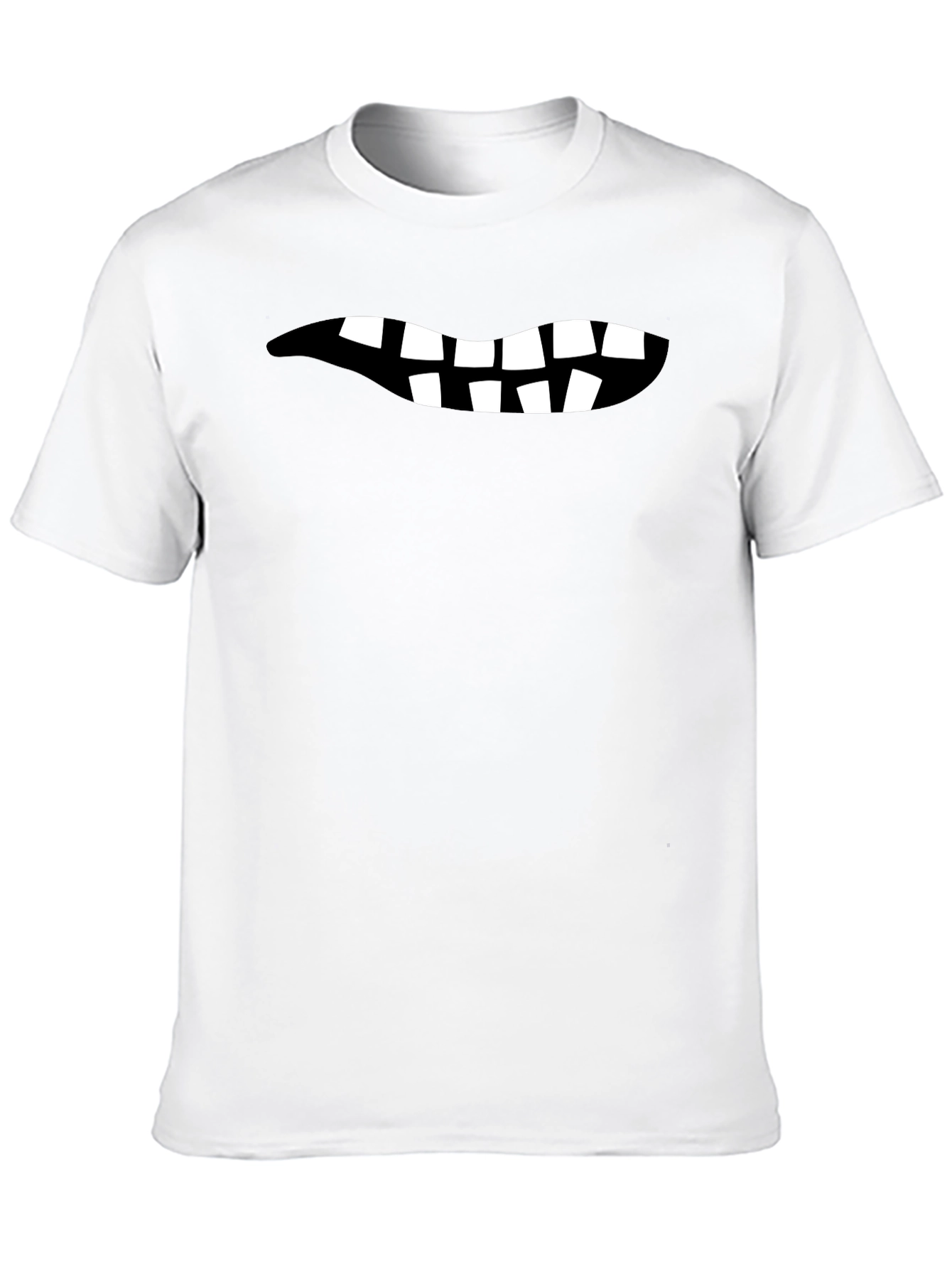 Funny Teeth Graphic Black T-Shirt