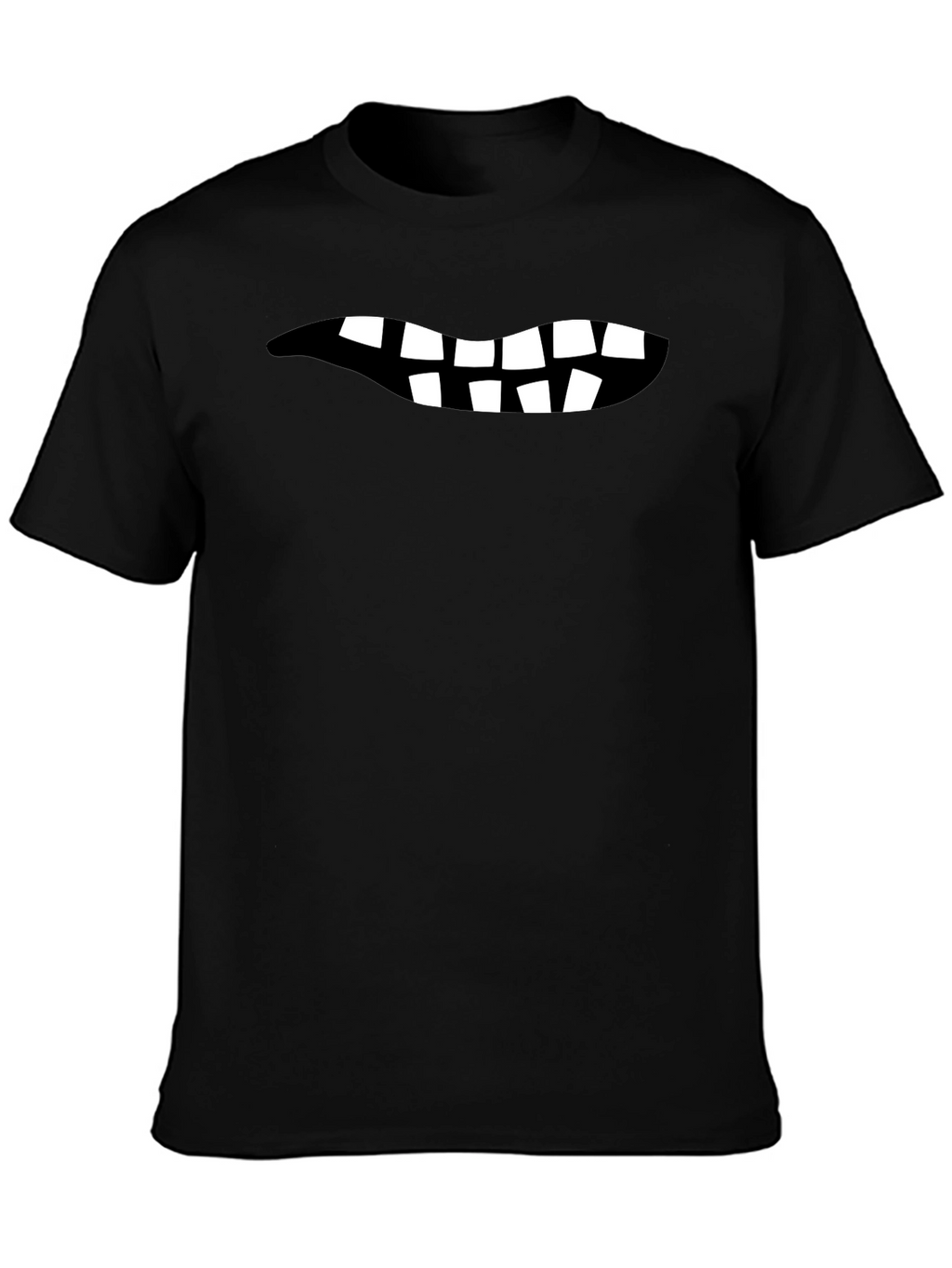 Funny Teeth Graphic Black T-Shirt