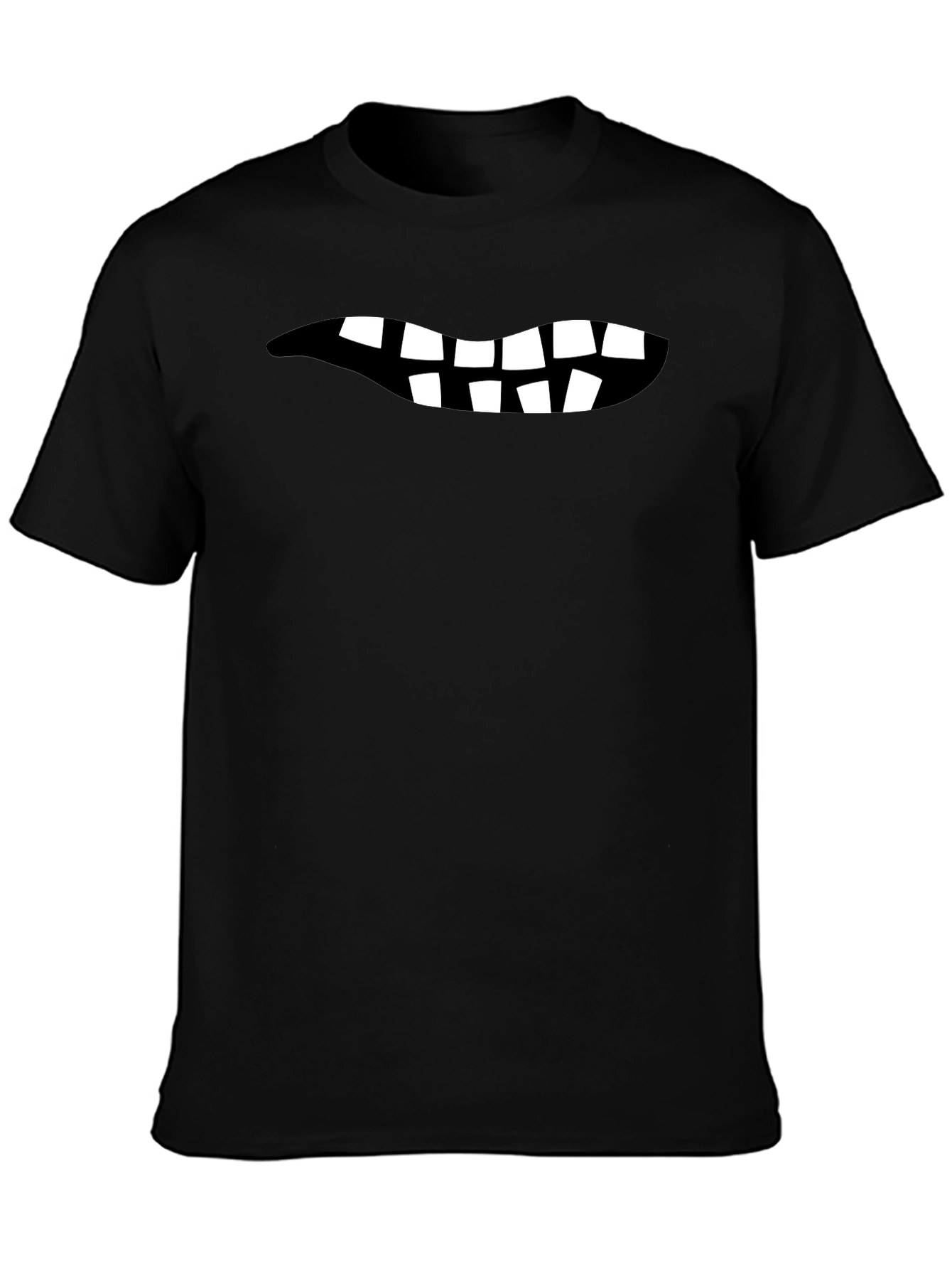 Funny Teeth Graphic Black T-Shirt