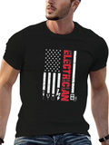 Electrician American Flag Graphic T-Shirt
