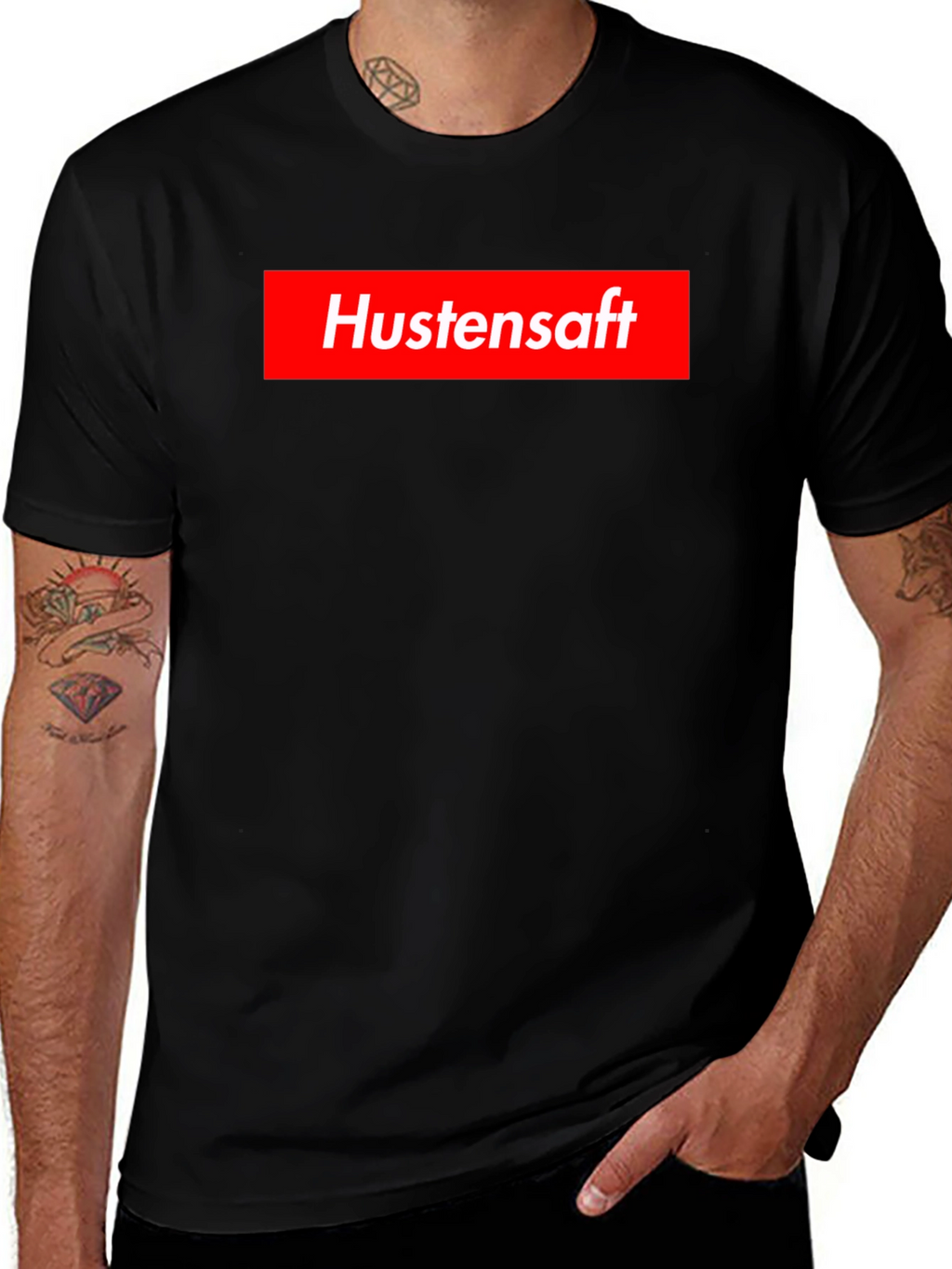 Hustensaft Black T-Shirt - Novelty Graphic Tee
