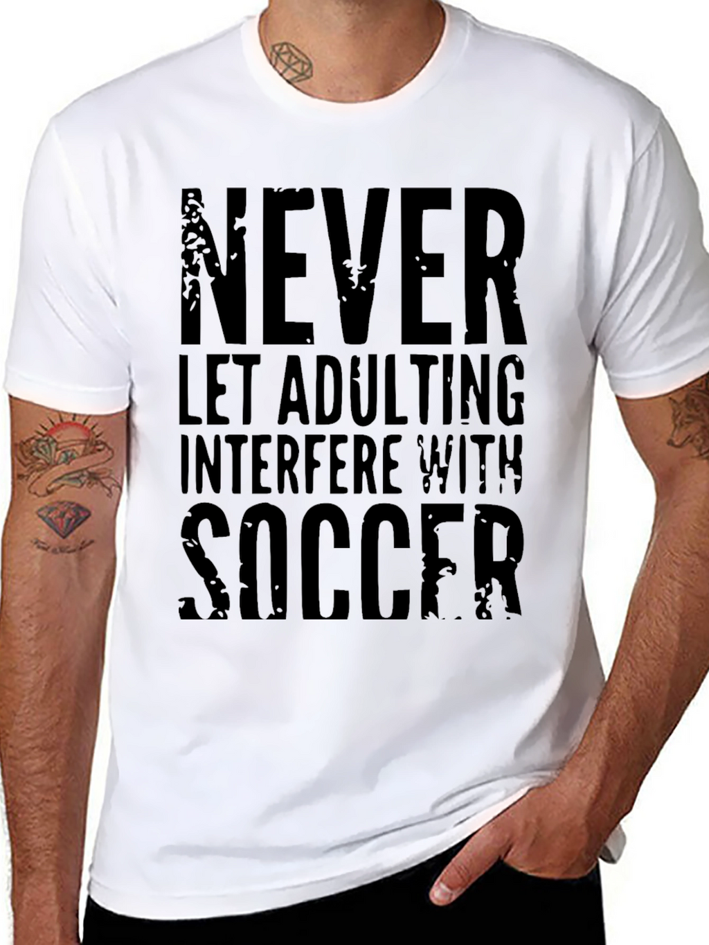 Never Let Adulting Interfere with Soccer T-Shirt