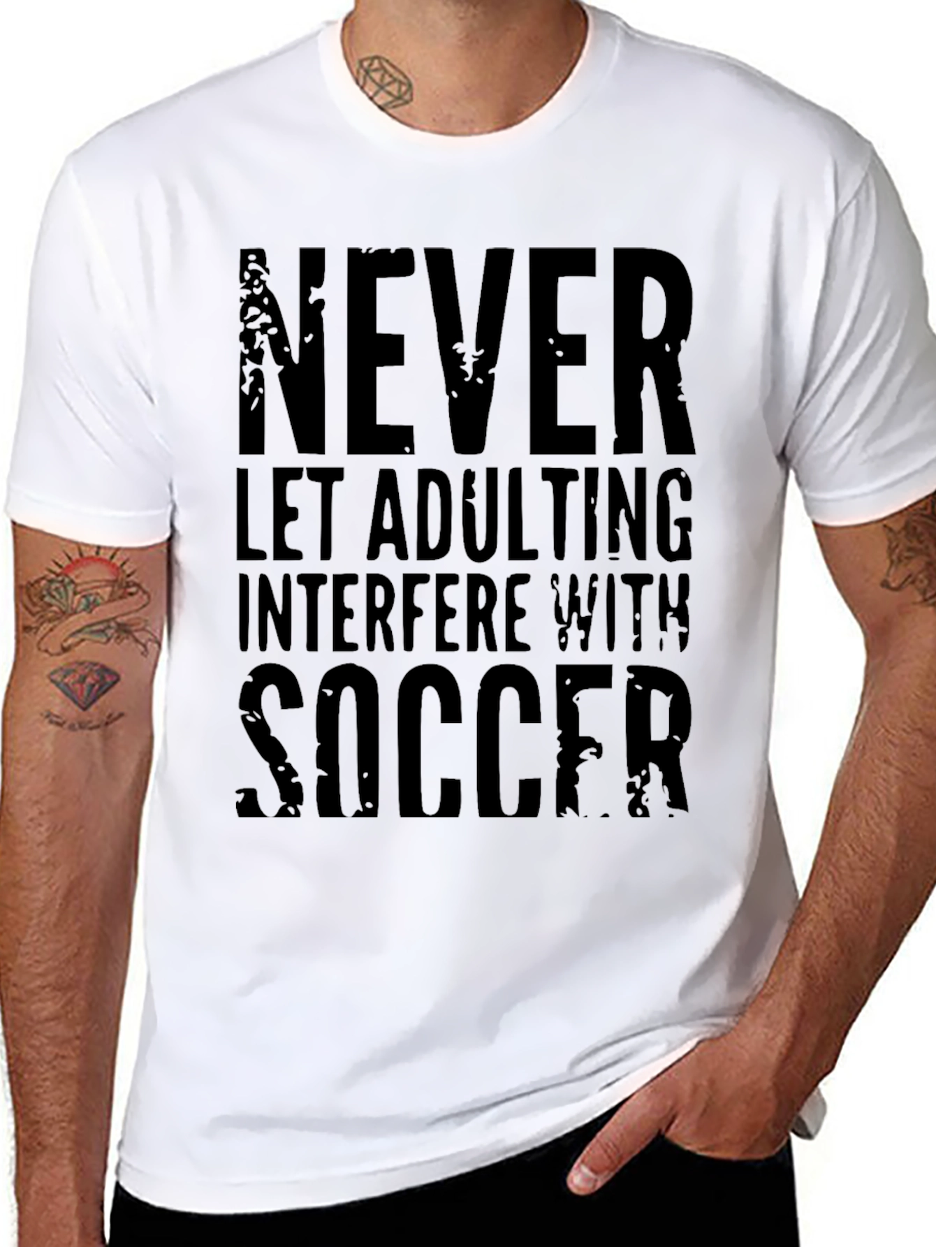 Never Let Adulting Interfere with Soccer T-Shirt