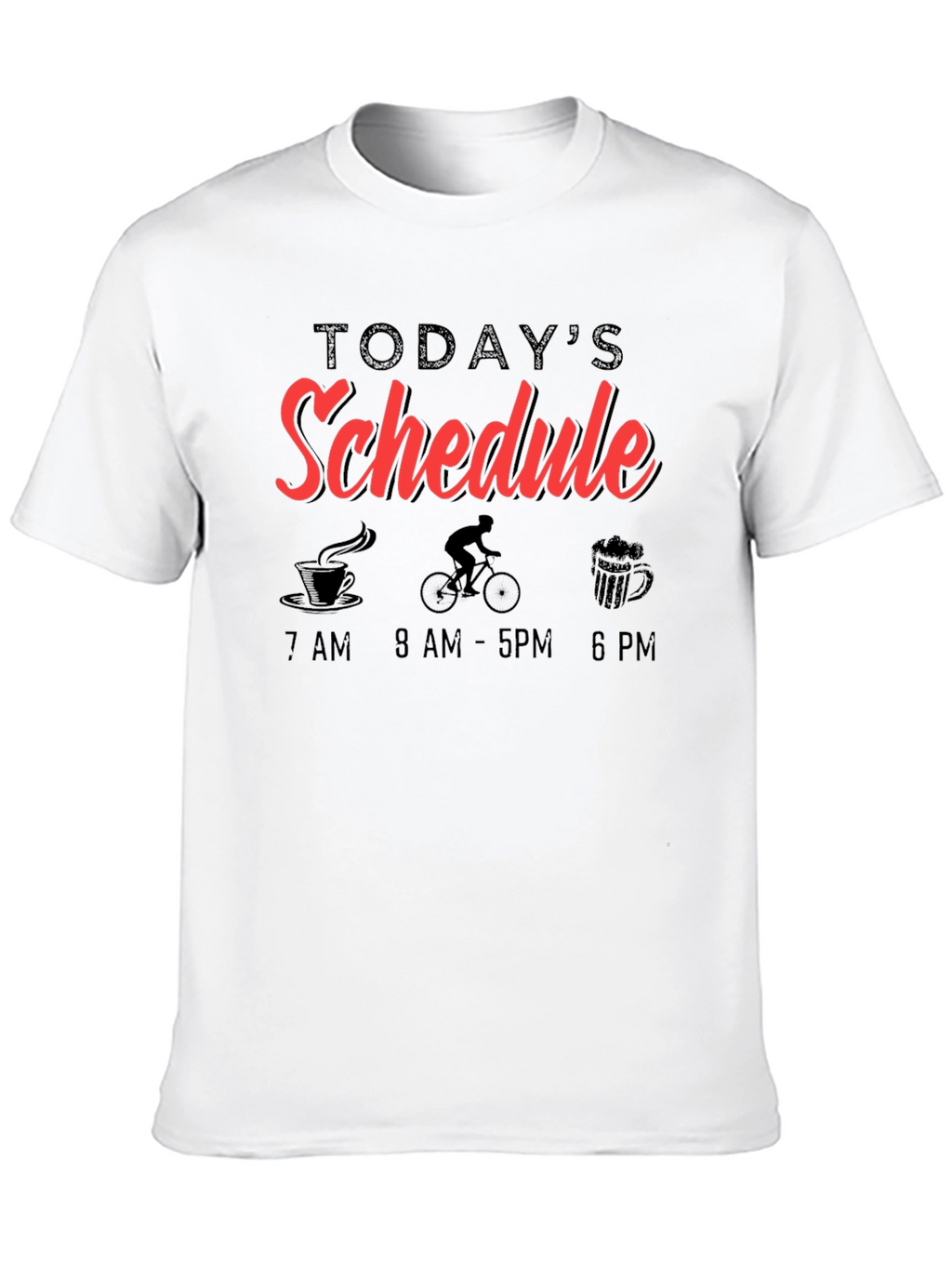 Todays Schedule Cycling Black T-Shirt