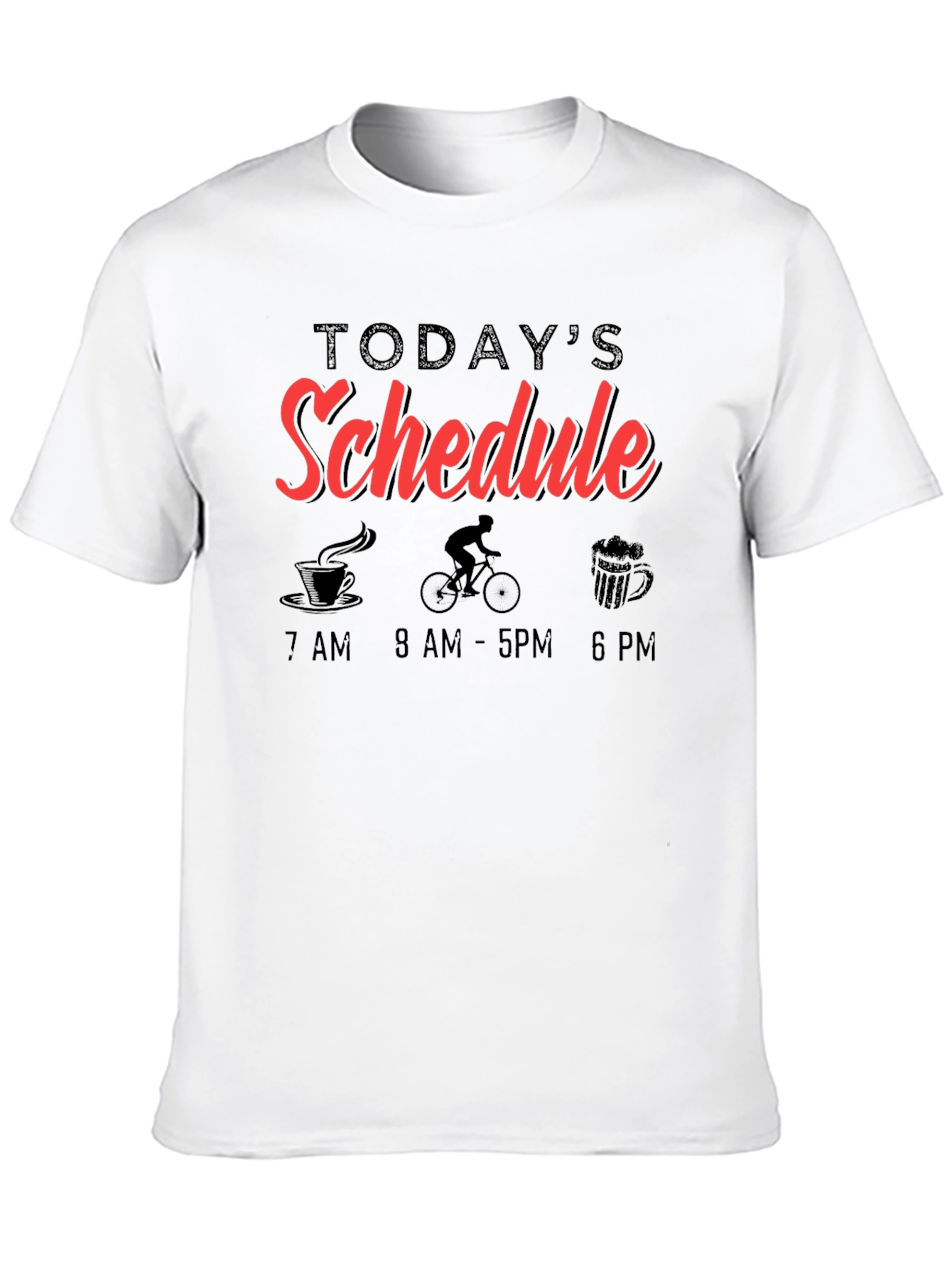 Todays Schedule Cycling Black T-Shirt