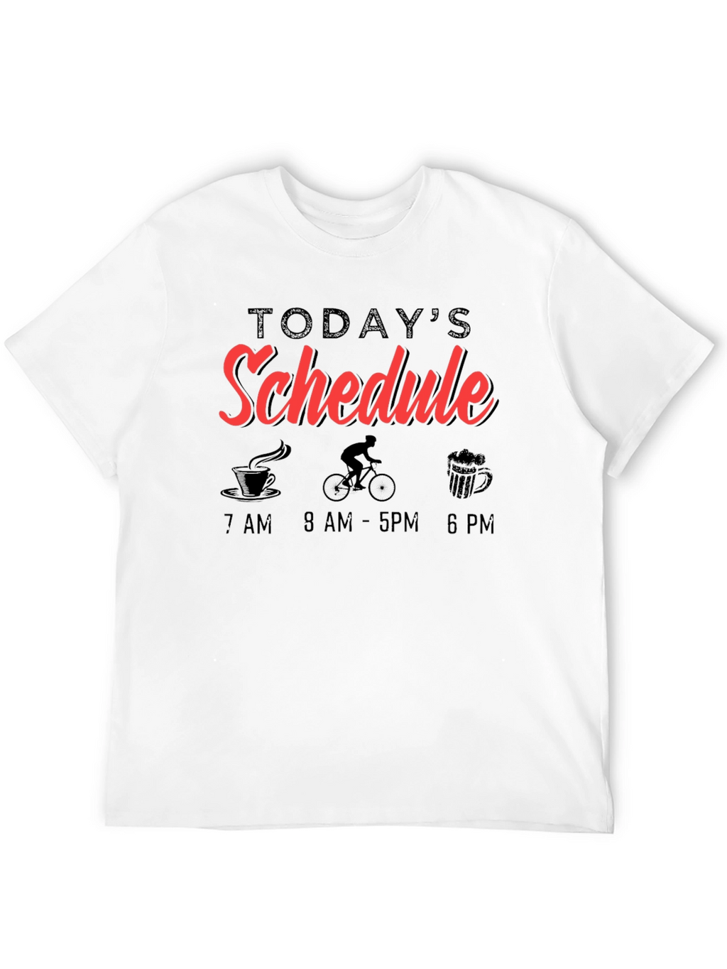 Todays Schedule Cycling Black T-Shirt