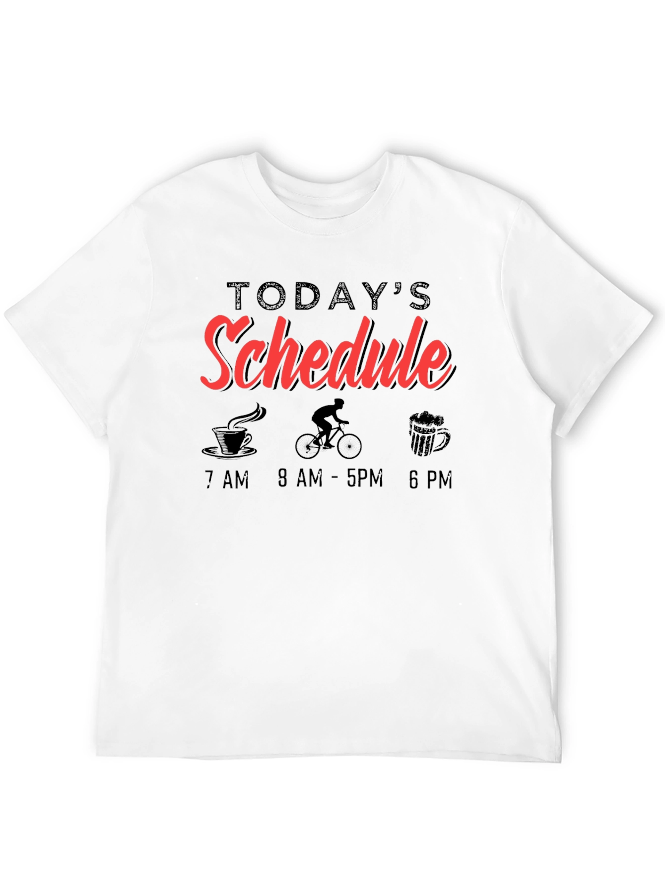 Todays Schedule Cycling Black T-Shirt
