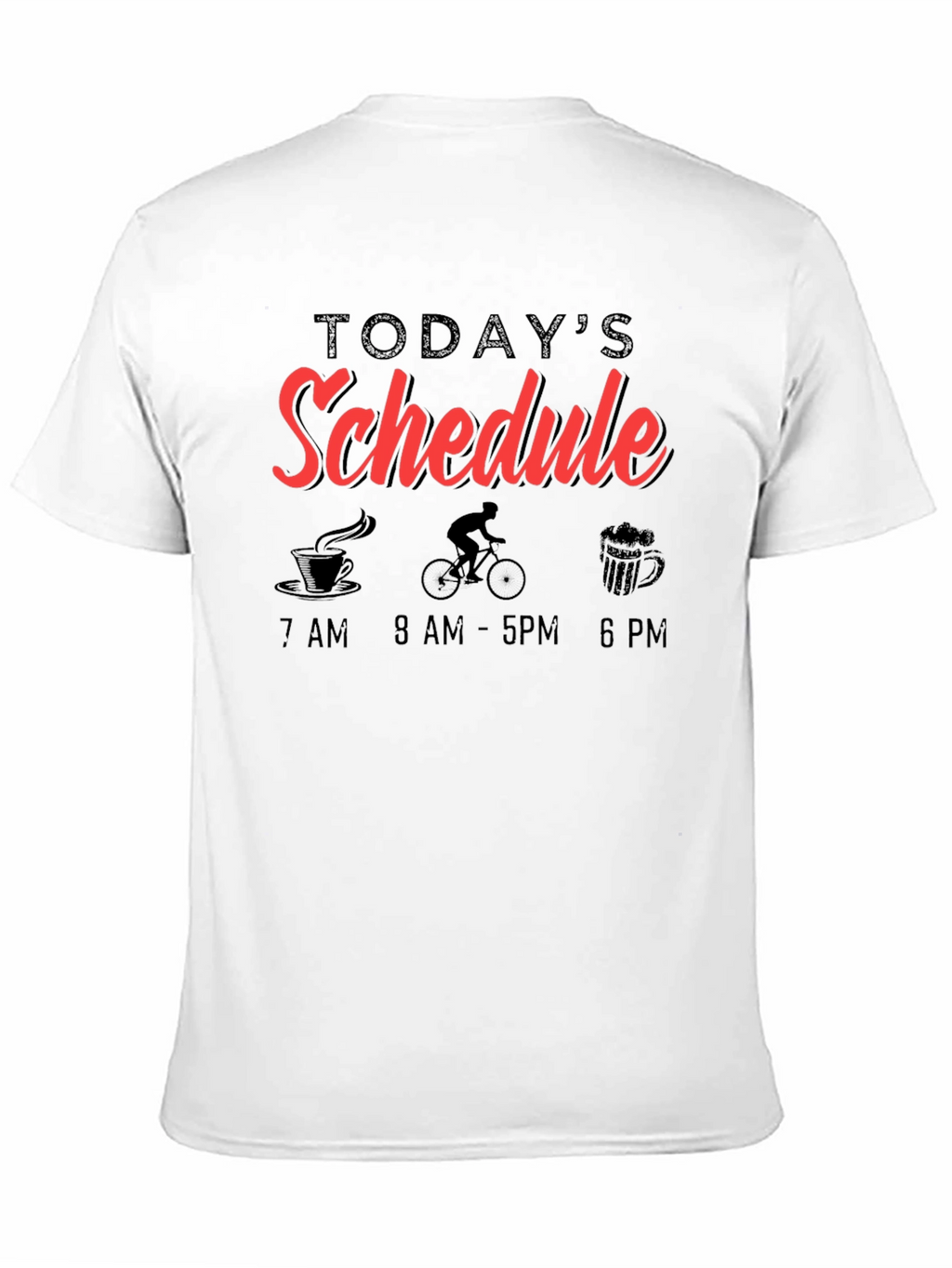 Todays Schedule Cycling Black T-Shirt