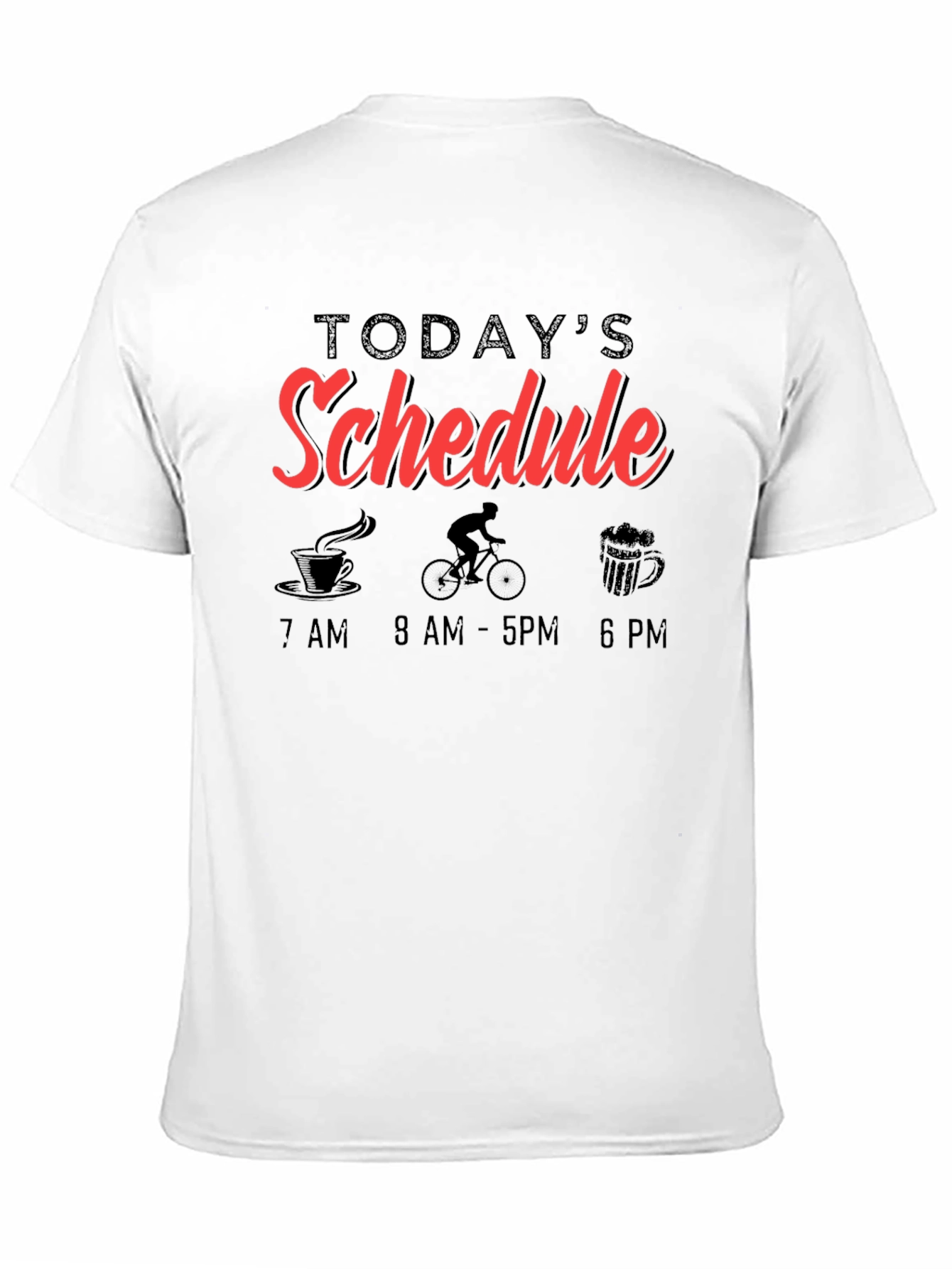Todays Schedule Cycling Black T-Shirt