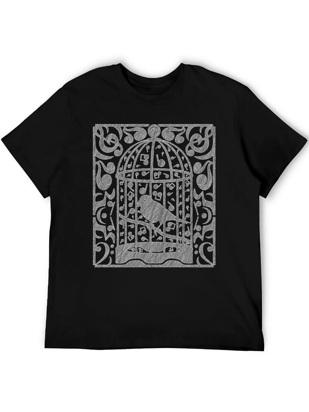 Musical Birdcage Graphic T-Shirt