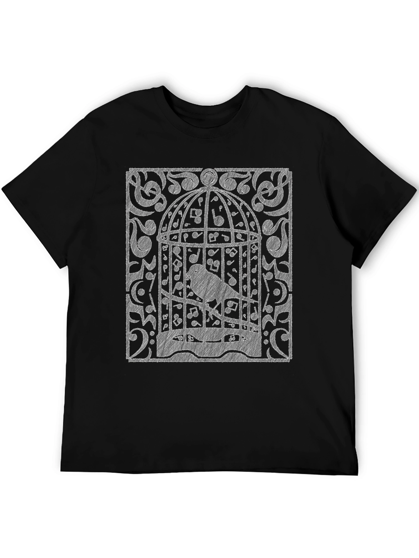 Musical Birdcage Graphic T-Shirt