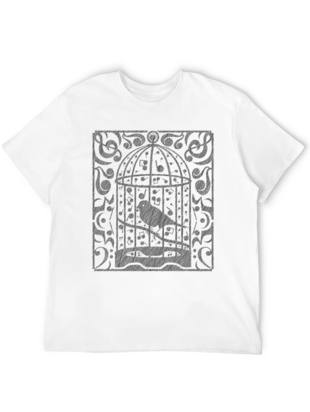 Musical Birdcage Graphic T-Shirt