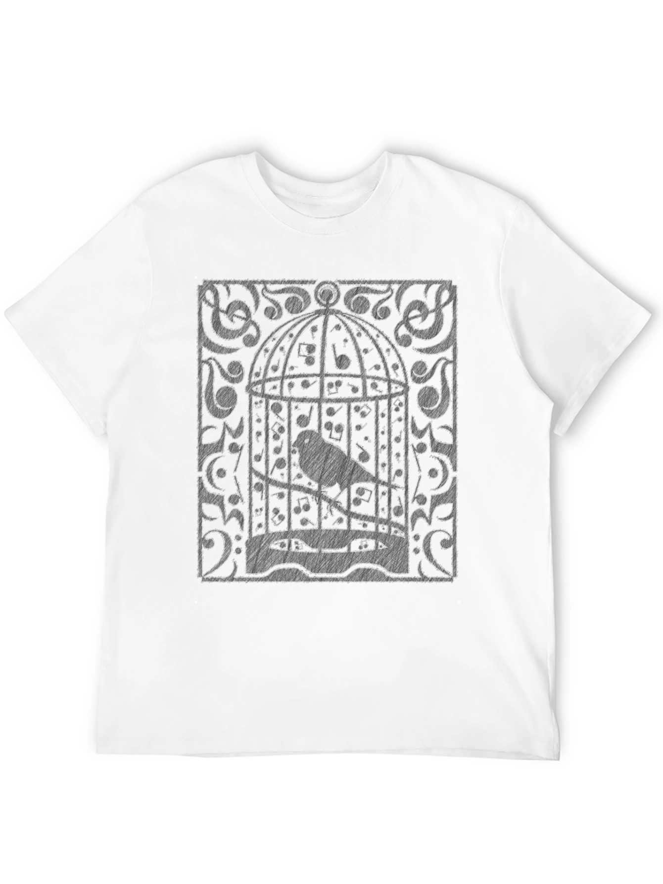 Musical Birdcage Graphic T-Shirt