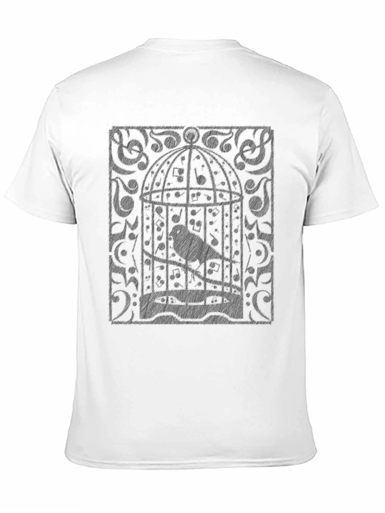 Musical Birdcage Graphic T-Shirt