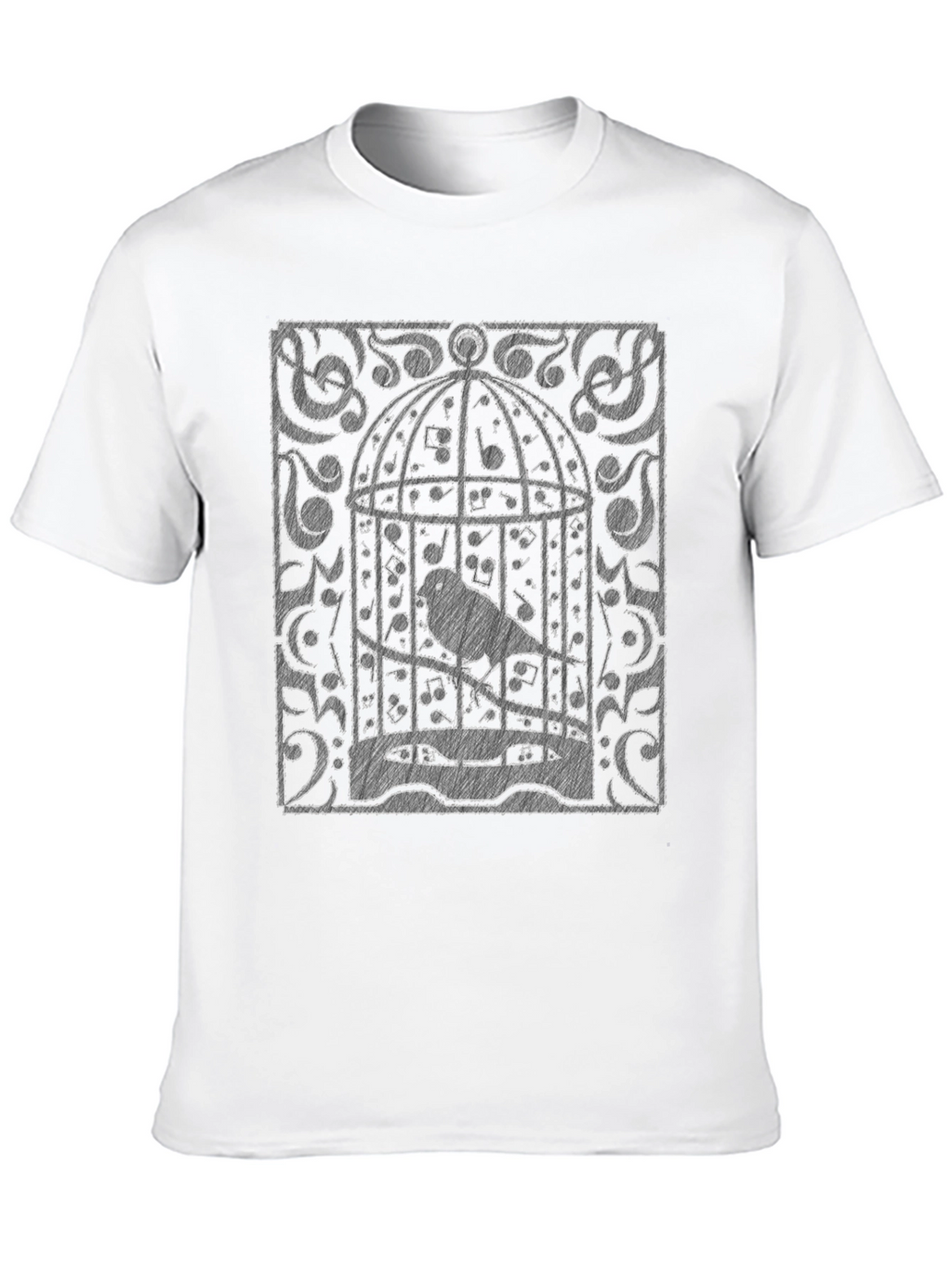 Musical Birdcage Graphic T-Shirt