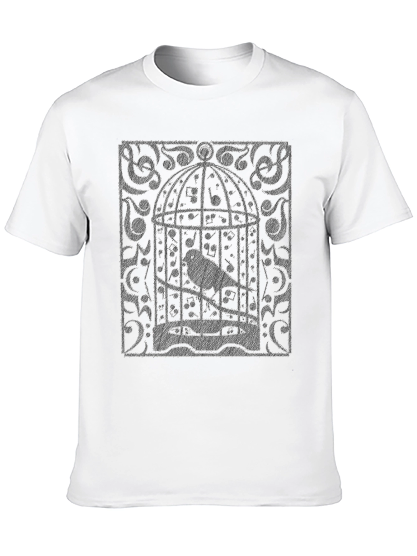Musical Birdcage Graphic T-Shirt