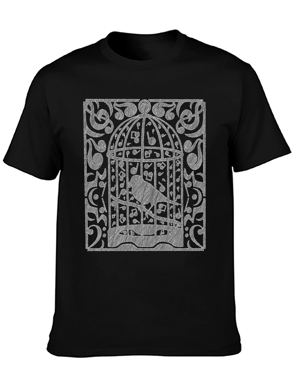 Musical Birdcage Graphic T-Shirt