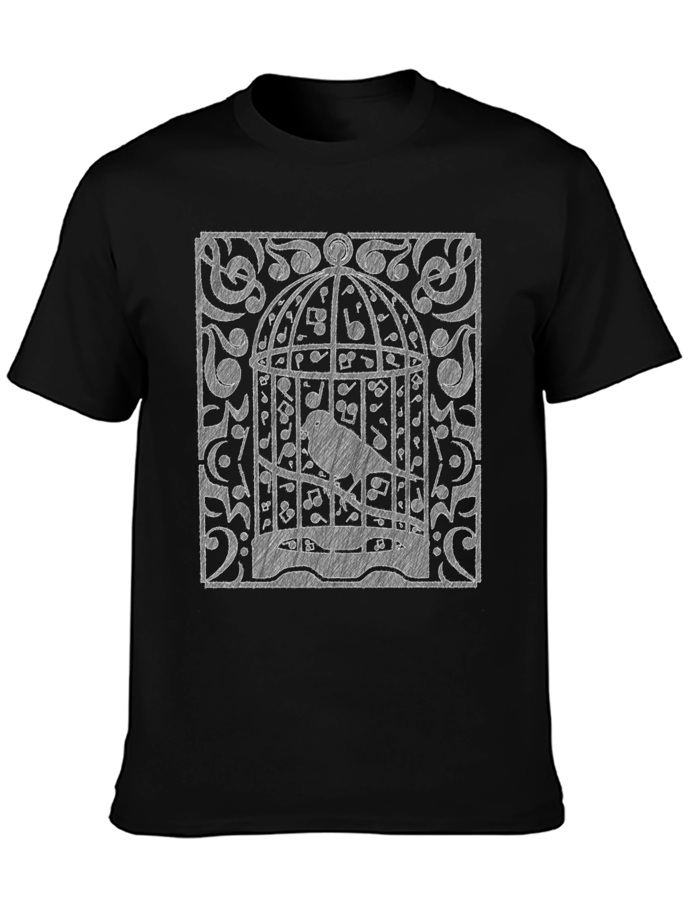 Musical Birdcage Graphic T-Shirt