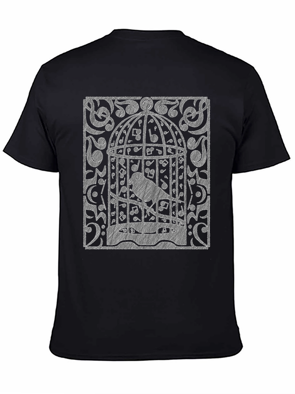 Musical Birdcage Graphic T-Shirt