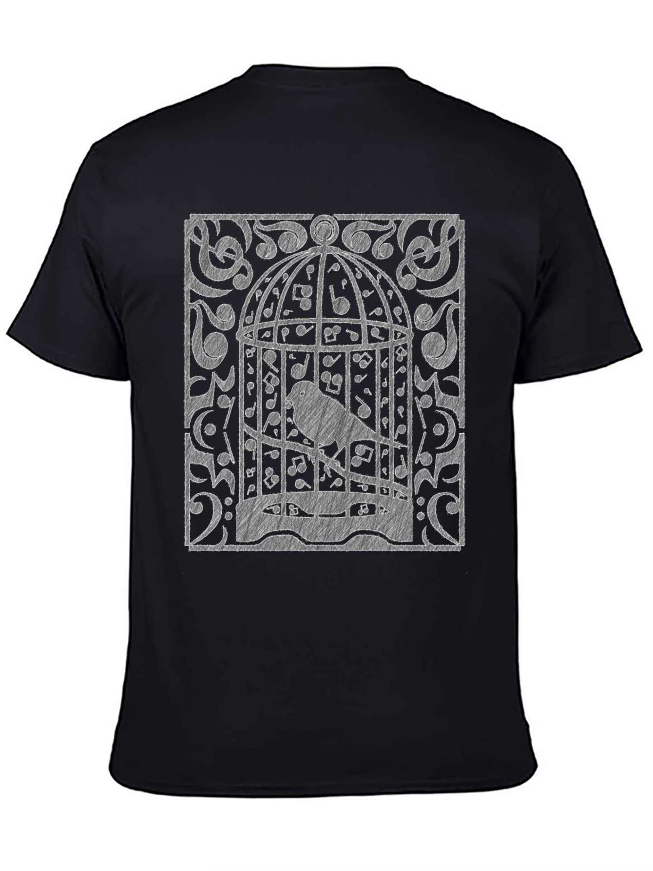 Musical Birdcage Graphic T-Shirt