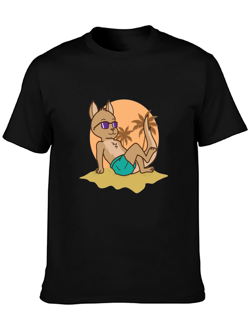 Cool Kangaroo Graphic Tee - Summer Vibes