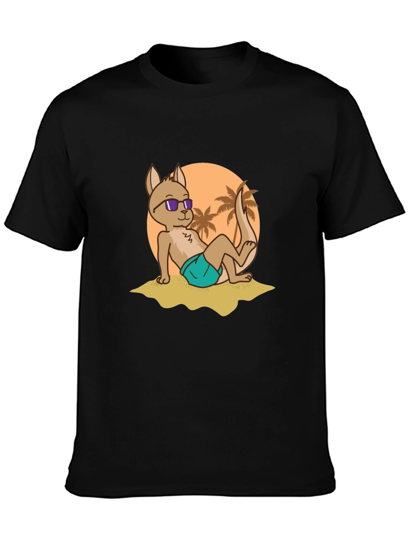 Cool Kangaroo Graphic Tee - Summer Vibes