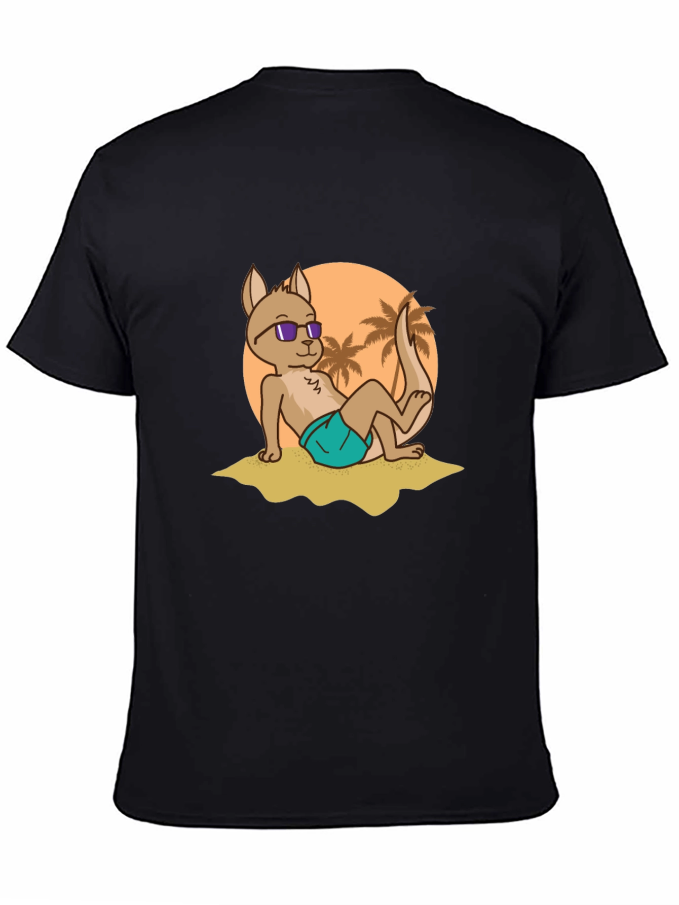 Cool Kangaroo Graphic Tee - Summer Vibes