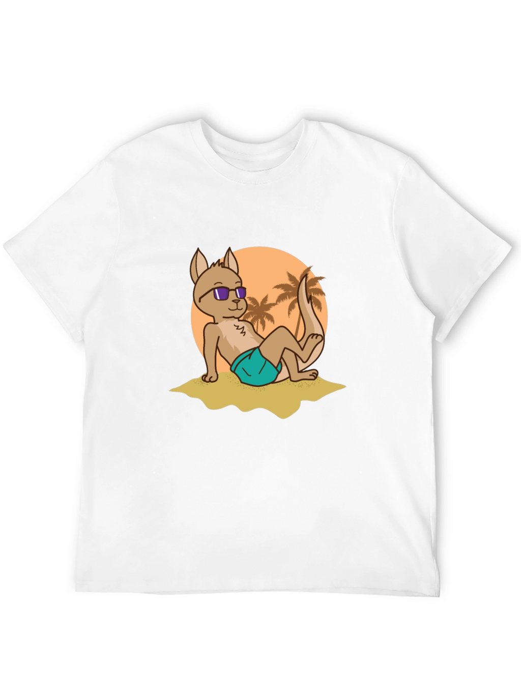 Cool Kangaroo Graphic Tee - Summer Vibes