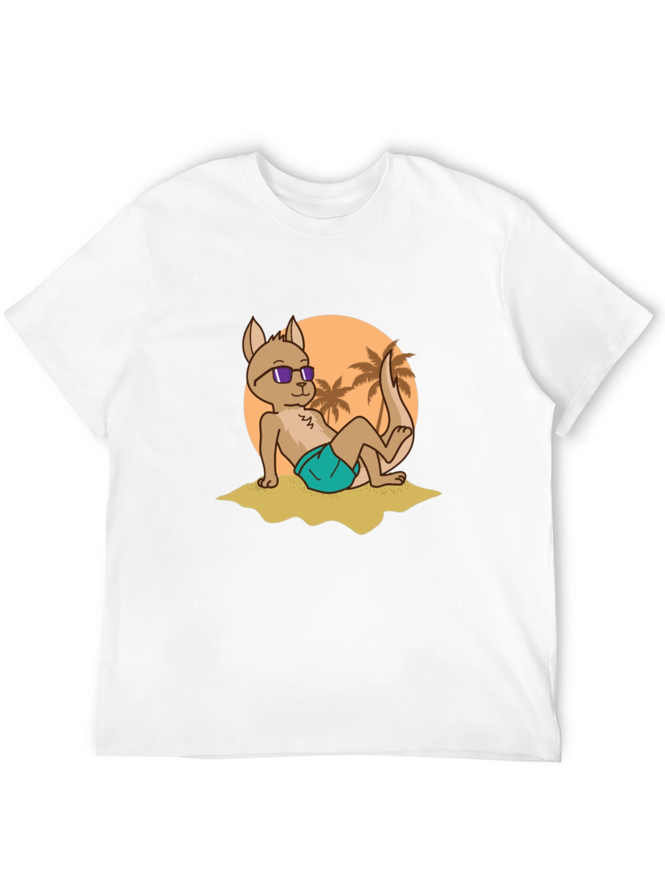Cool Kangaroo Graphic Tee - Summer Vibes