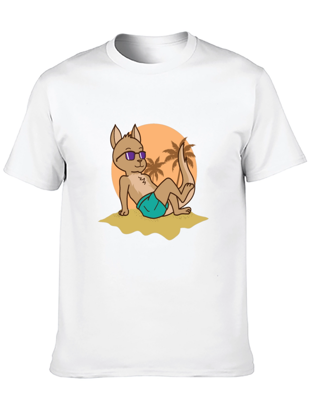 Cool Kangaroo Graphic Tee - Summer Vibes