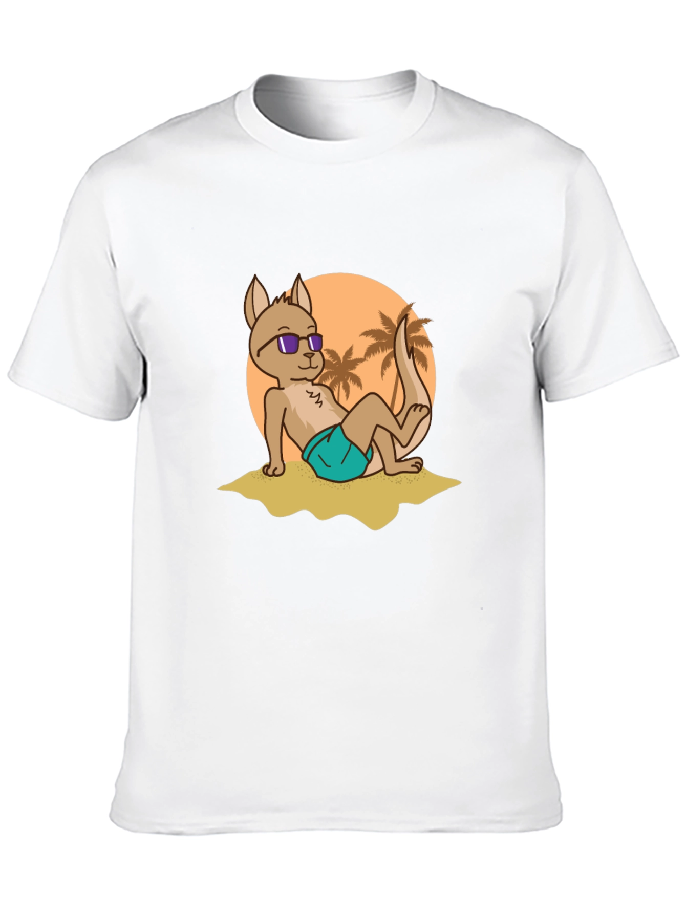 Cool Kangaroo Graphic Tee - Summer Vibes